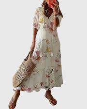 Theresa | Damen Boho Vintage Sommer Maxikleid – Boho Maxi Vintage Sommer 2026