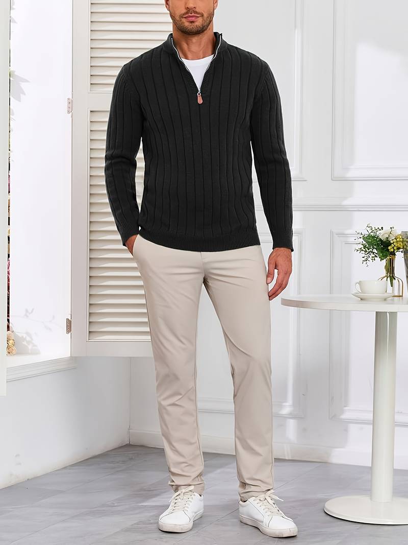 Yedidya - Lässiger Langarm Strick Pullover