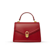 Elena | Strukturierte Damenhandtasche mit Top-Handle & goldfarbenem Verschluss – Elegante City-Bag