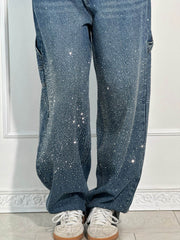 VALESKA - HOSEN MIT HOHER TAILLE UND WEITEM BEIN