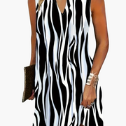 Gestreiftes Minikleid - Ärmelloses Damenkleid für den Sommer