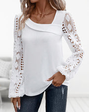Lara | Damen Bluse casual & elegant mit feinen Spitzen
