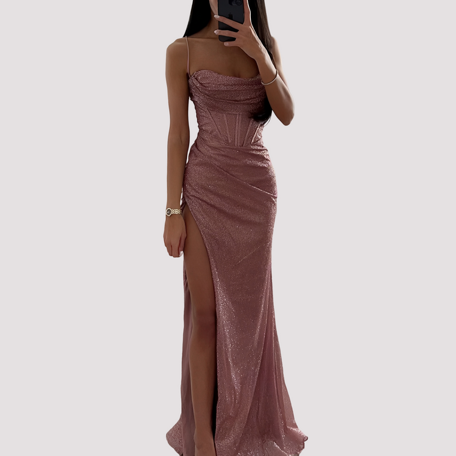 Bonnie - Elegantes Maxikleid mit Schlitz
