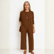 Kirsten | Damen Minimalistisches Dreiteiliges Lounge Set