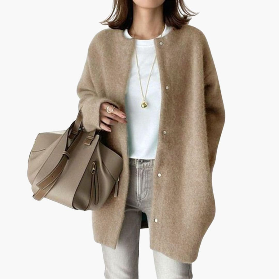Wollmantel mit Gürtel für Damen