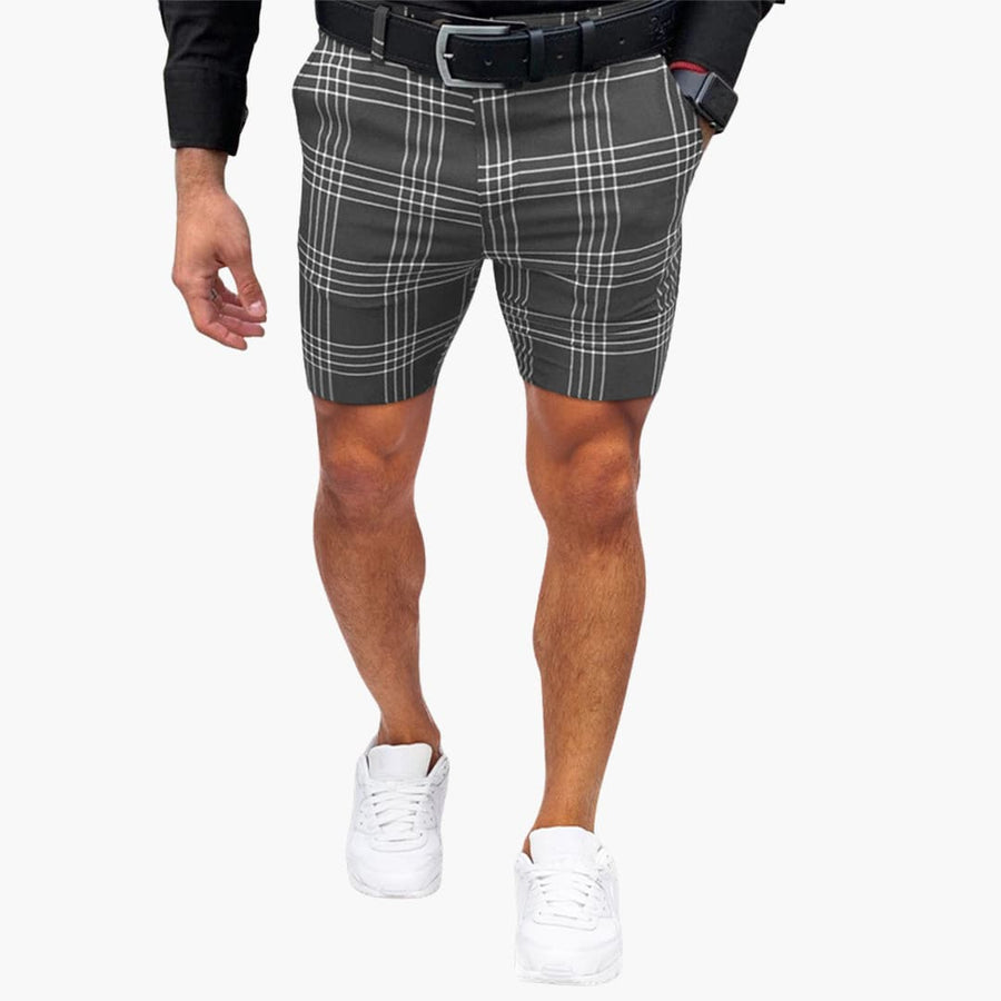 Herren Shorts mit Karomuster und Seitentaschen für Sommer