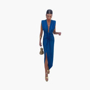 Elegantes Plisseekleid - Damen Maxikleid für festliche Anlässe