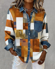 Paula | Damen Shirt modern & farbig mit stilvollem Kragen