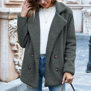 Teddy Damen Mantel Kurz | Elegant Lässig