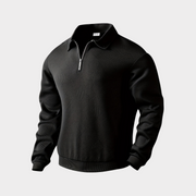 Alexander | Herren Pullover mit halbem Reißverschluss Freizeitshirt