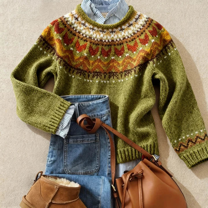 Arvy™ - Eleganter Vintage-Strickpullover