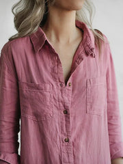 FRIDA - LANGÄRMELIGER JUMPSUIT MIT KNÖPFEN