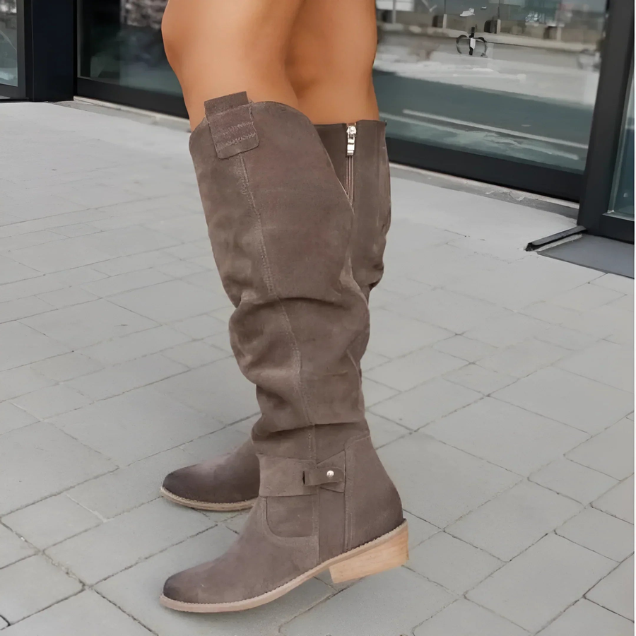 Madeleine™ Kniehohe Wildleder-Stiefel | Elegante Damen Stiefel