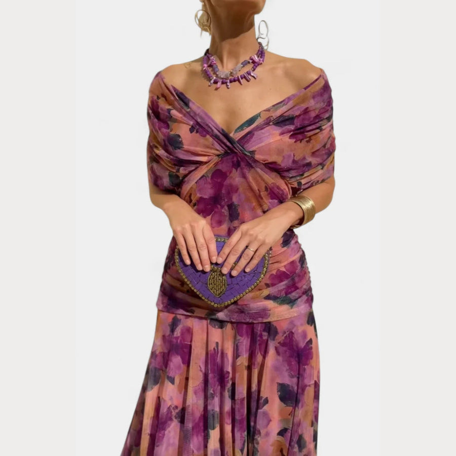 Lilian | Damen Off-Shoulder Elegantes Abendkleid