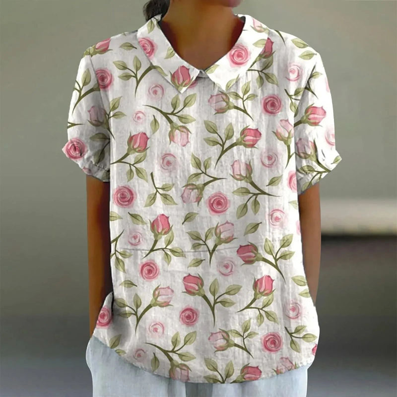 Nyelle – Lässige Bluse Mit Blumen Drucken