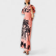 Amy - Elegantes Palmenkleid