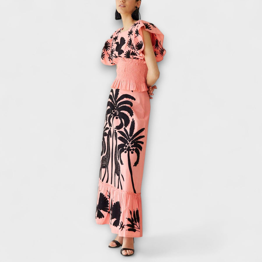 Amy - Elegantes Palmenkleid