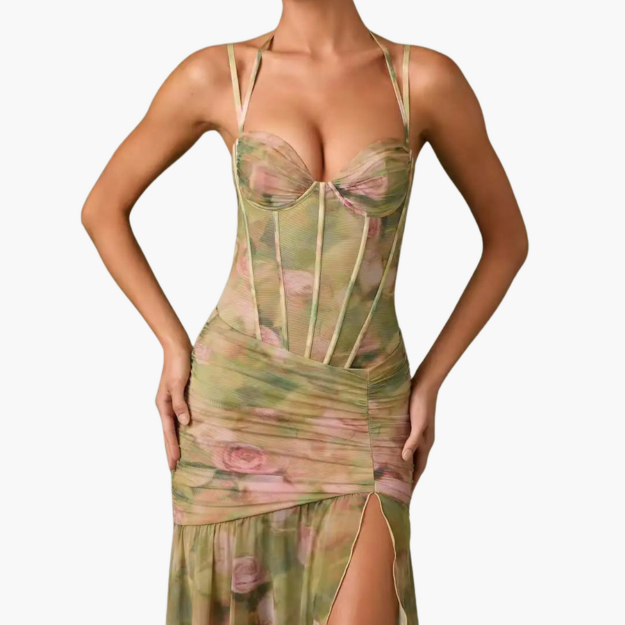 Plissiertes Wickelkleid mit Print - Damenmode für jeden Anlass