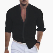 Sommerhemd für Herren - Leicht, Luftig & Stehkragen Casual