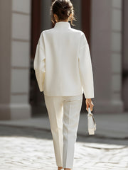 Zweiteiliges Set aus Oversize-Hemd und Hose für Damen