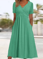 Monica Crossover-Kleid | Stilvolles Midi-Kleid für Damen