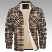 Truffel™ - Kariertes Truckerjacke mit Fleecefutter