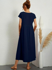 Ruby | Elegantes Essentielles Kleid aus Baumwolle und Leinen