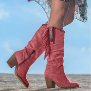 Boho Cowboy-Stiefel Für Damen | Wadenlang