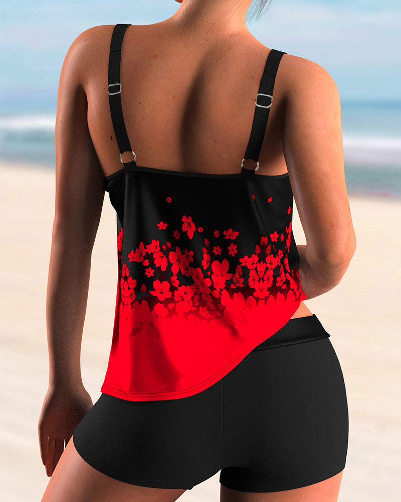 Heidi-Mode | Blumenmuster Tankini Set