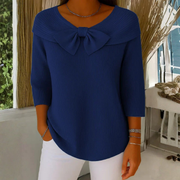Dorothea | Damen Schleifendetail Dreiviertelärmel Top