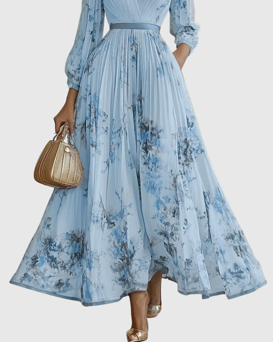 Siena™ - Elegante Plissee Maxi Kleid