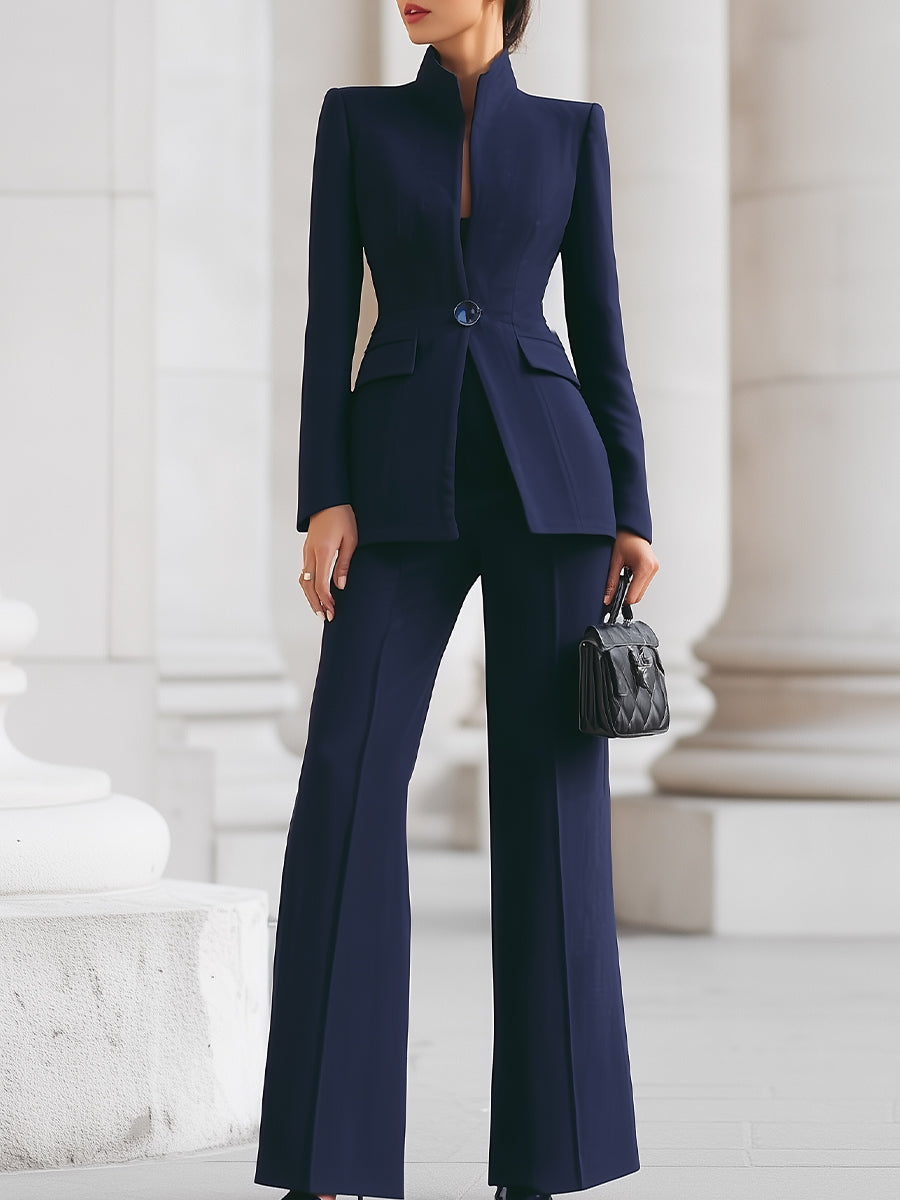 Franziska | Damen Maßgeschneiderter Blazer Weites Bein Set