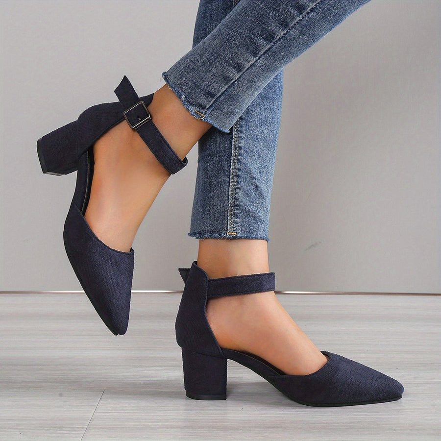 Heidi-Mode | Damen Sandalen mit Blockabsatz Schnürung, mit Knöchelriemen, Elegant