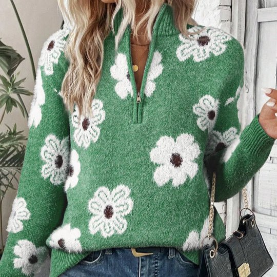 Alina | Damenpullover Half-Zip zeitlos modern