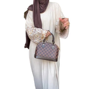 Elegantes Bedrucktes Damenkleid mit Puffärmeln und lockerem Retro-Look für dich