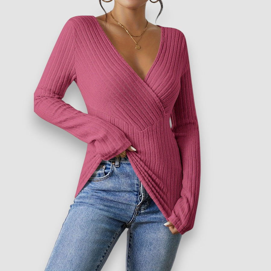 Lior | V-Ausschnitt Langarmpullover