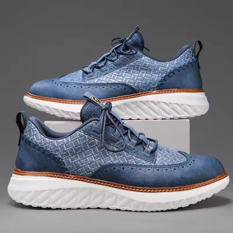 Maximilian | Stilvolle Brogue Leder Sneakers für Herren