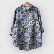 LAURA | Blumenbluse handgemacht