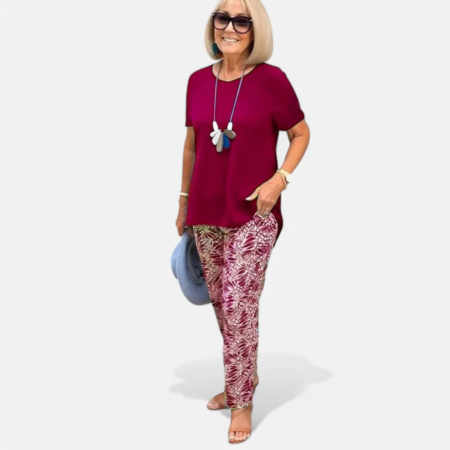 Emma | Bedrucktes Kurzarm-Top