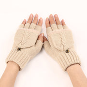 GloveGleam – Gestrickte Fingerlose Flip Handschuhe