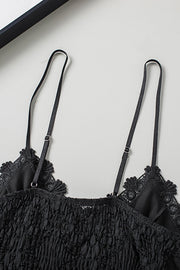 Heidi-Mode | V-Ausschnitt Spitze Cropped Cami