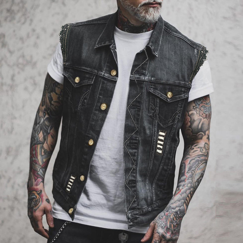Weste Herren Vintage Stil | Ärmellose Freizeitweste Mit Taschen