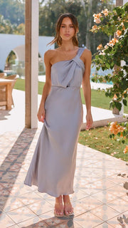 Damen Elegantes One-Shoulder Maxikleid für festliche Anlässe und Alltag