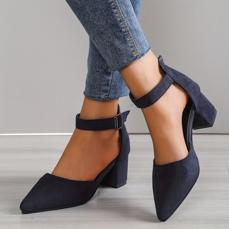 Heidi-Mode | Damen Sandalen mit Blockabsatz Schnürung, mit Knöchelriemen, Elegant