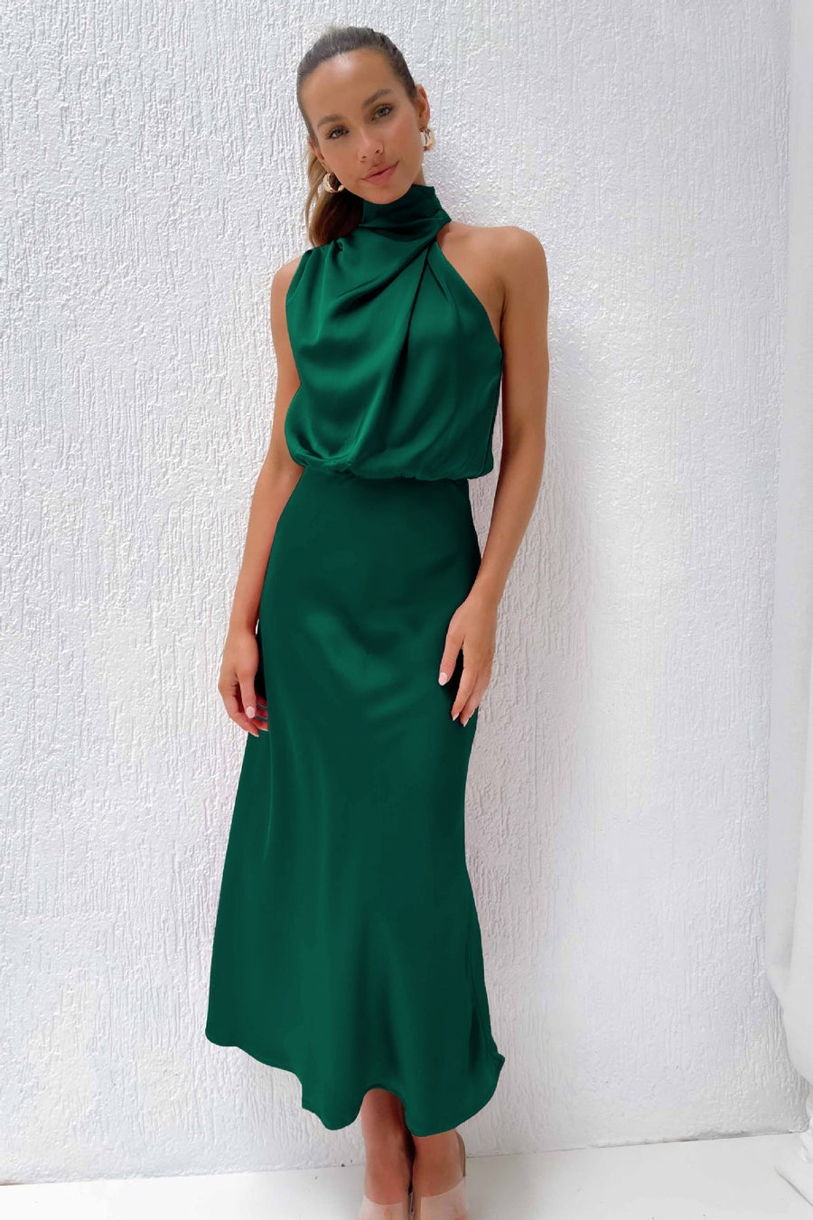 Noemi | Damen-Satinkleid mit luxuriösem Schimmer