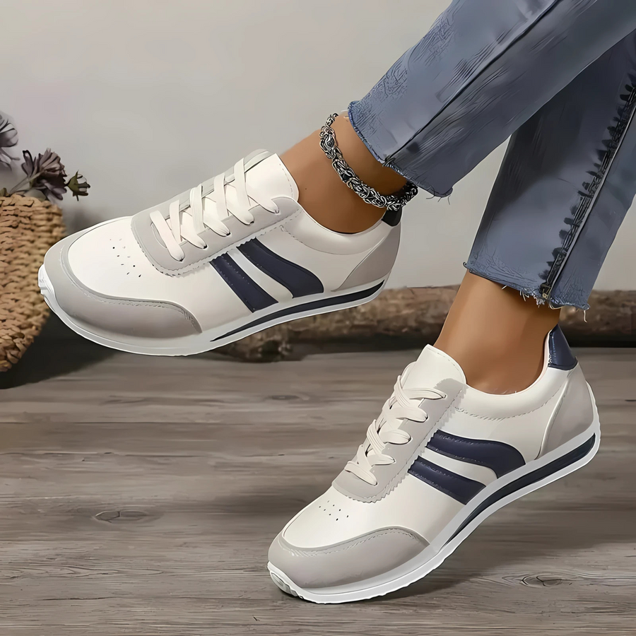 Lettie Handgefertigte Damen-Sneaker aus Leder | Beige