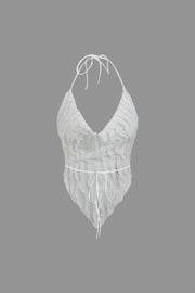 Aviana | Zweiteiliges Plissee-Set mit Farbverlauf & Neckholder-Top