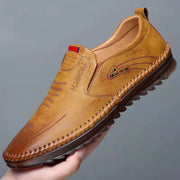 ALEX / ATMUNGSAKTIVE, RUTSCHFESTE LEDERSNEAKER FÜR HERREN