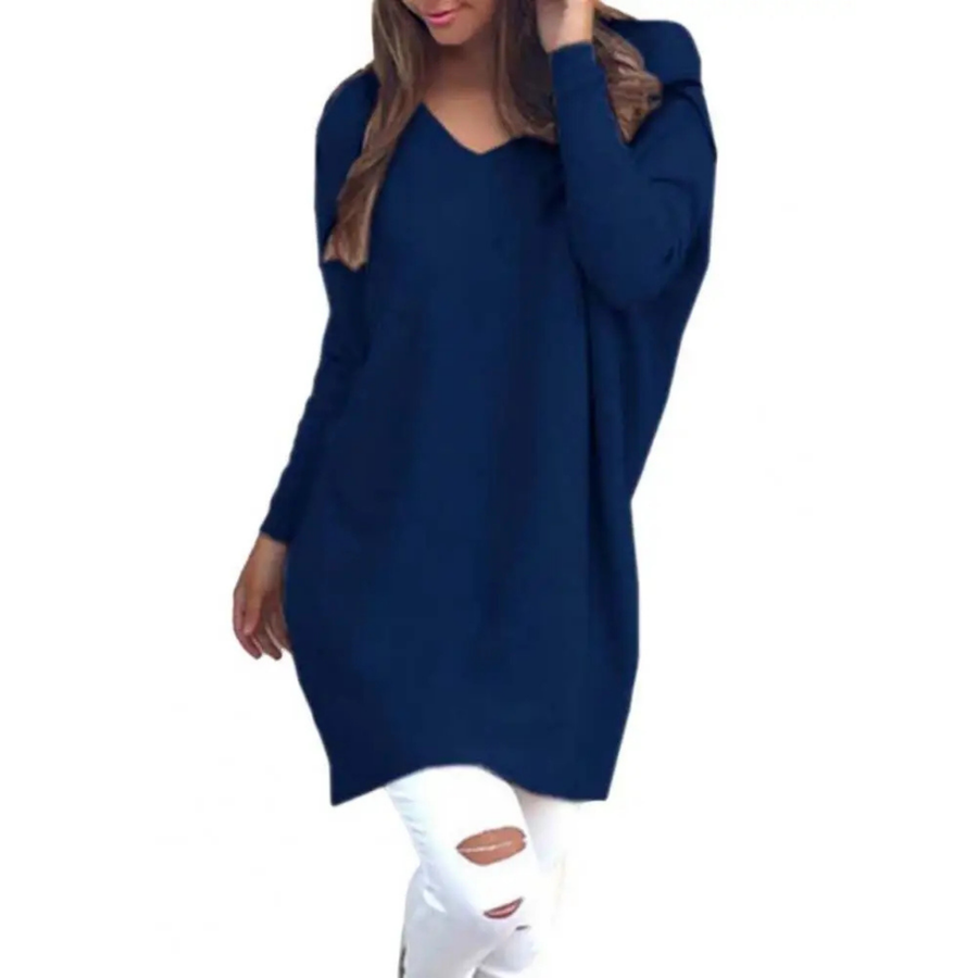 Damen Freizeit Strickpullover Mit V-Ausschnitt | Oversized