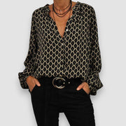 Zara | Bluse mit V-Ausschnitt